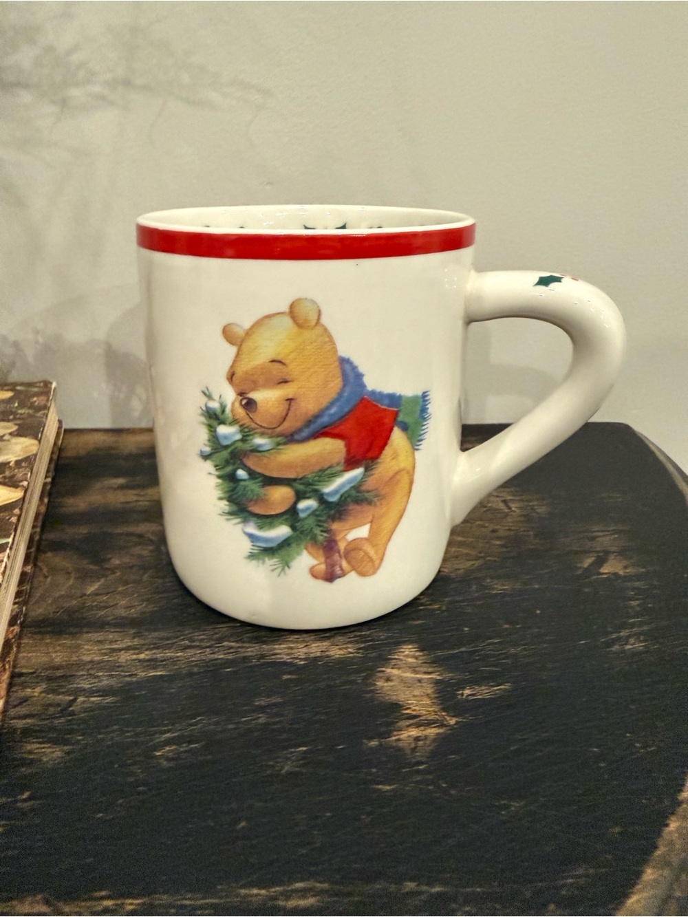 🎄 Vintage Disney Winnie the Pooh Christmas Mug — Made in USA